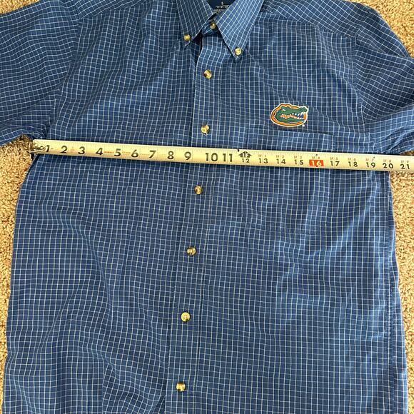 Antigua Blue/White Univ. of Florida Gators Logo, Long Sleeve Button Down- S - Picture 7 of 9